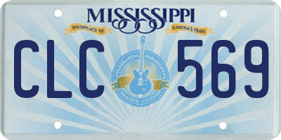MS license plate CLC569