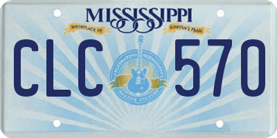 MS license plate CLC570