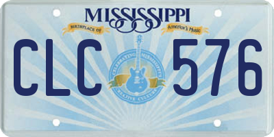 MS license plate CLC576