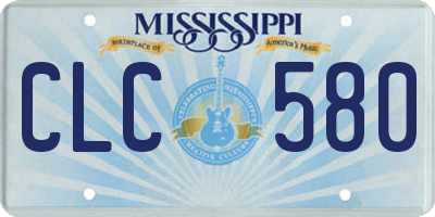 MS license plate CLC580