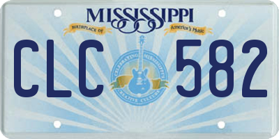 MS license plate CLC582