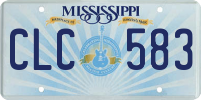 MS license plate CLC583
