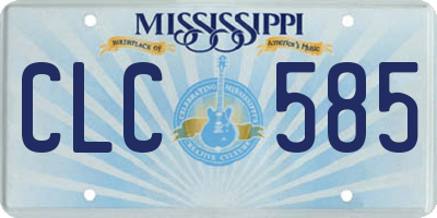 MS license plate CLC585