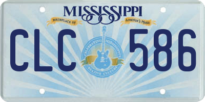 MS license plate CLC586
