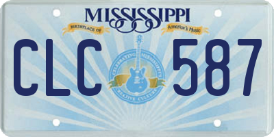 MS license plate CLC587