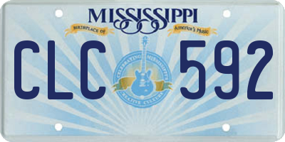 MS license plate CLC592