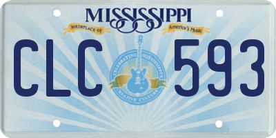 MS license plate CLC593