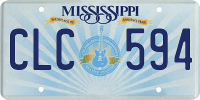 MS license plate CLC594