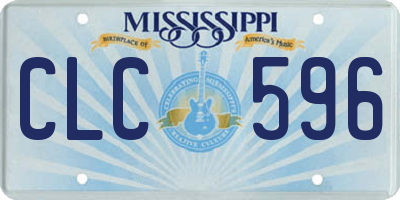 MS license plate CLC596