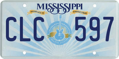 MS license plate CLC597