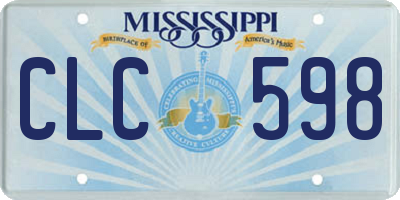 MS license plate CLC598