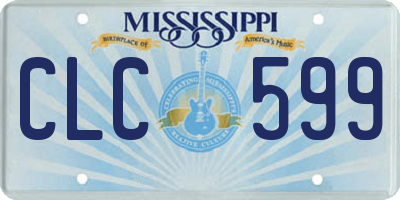 MS license plate CLC599