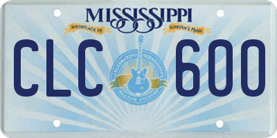 MS license plate CLC600