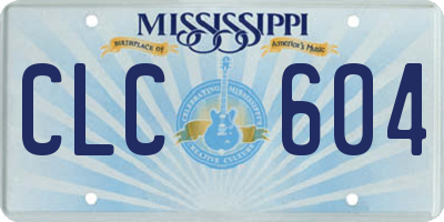 MS license plate CLC604