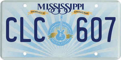 MS license plate CLC607