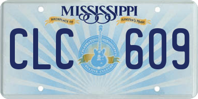 MS license plate CLC609