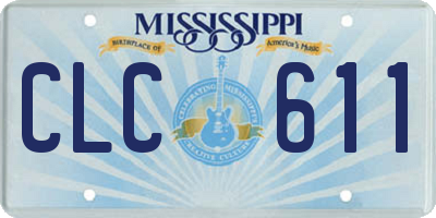 MS license plate CLC611
