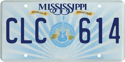 MS license plate CLC614