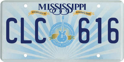MS license plate CLC616