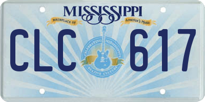 MS license plate CLC617