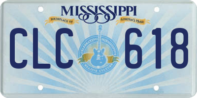 MS license plate CLC618
