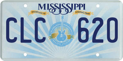 MS license plate CLC620