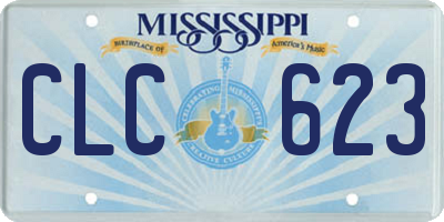 MS license plate CLC623