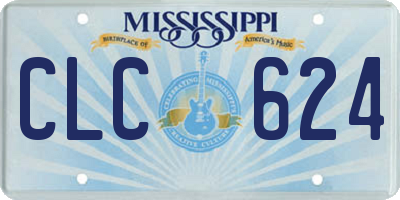 MS license plate CLC624