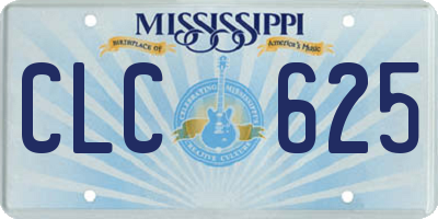 MS license plate CLC625
