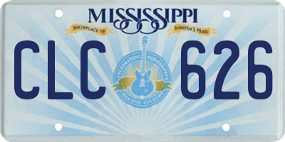 MS license plate CLC626