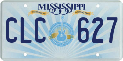 MS license plate CLC627