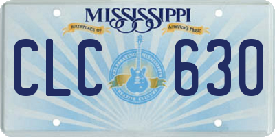 MS license plate CLC630