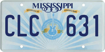 MS license plate CLC631