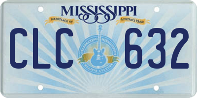 MS license plate CLC632