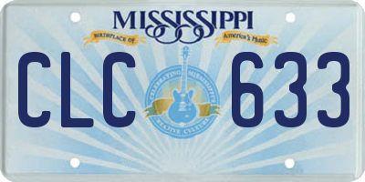 MS license plate CLC633