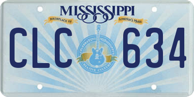 MS license plate CLC634