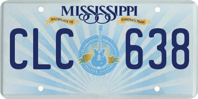 MS license plate CLC638