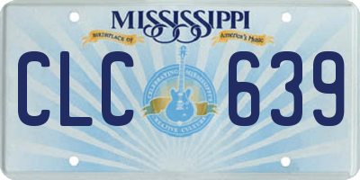 MS license plate CLC639