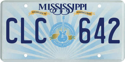 MS license plate CLC642
