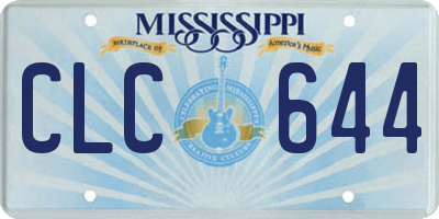 MS license plate CLC644