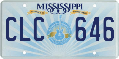 MS license plate CLC646