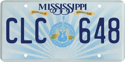 MS license plate CLC648
