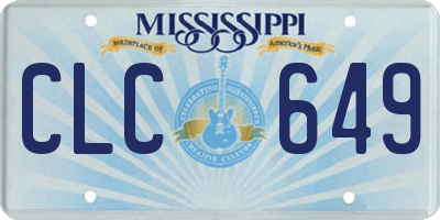 MS license plate CLC649