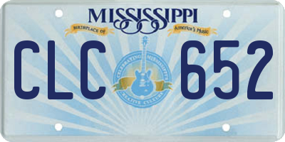 MS license plate CLC652