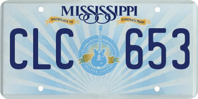 MS license plate CLC653