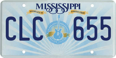 MS license plate CLC655