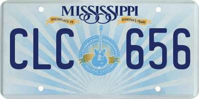 MS license plate CLC656