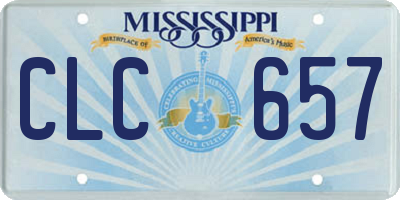 MS license plate CLC657