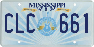 MS license plate CLC661