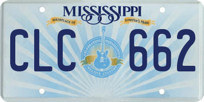 MS license plate CLC662